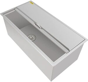 Here is the generated SEO meta description:

"Keep your food and drinks cool with Happybuy's stainless steel ice chest (36L) and Mophorn's double access door BBQ enclosure. Perfect for outdoor events and gatherings."