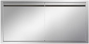 Elevate your outdoor kitchen with this stainless steel BBQ double door flush mount, featuring a durable design and double wall door panel for optimal performance.