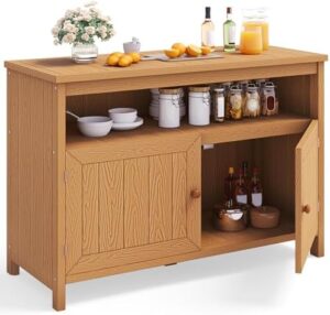 Enhance your outdoor gatherings with the DWVO Poly Lumber Sideboard, a weather-resistant storage cabinet featuring shelves and storage compartments, perfect for pool and garden settings. Save up to 30% with exclusive offers.