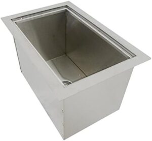 Stay cool and organized with the SUNSTONE B-IC14 ice chest, featuring a stainless steel build, insulated design, and cover for optimal performance. Perfect for camping trips or outdoor events. Up to 12 hours of ice retention and compact size (14"x12").