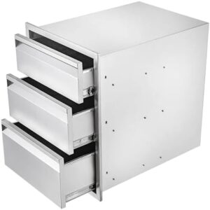 Discover the ultimate outdoor kitchen companion - 18"W x 24"H x 23"D stainless steel drawers with flush mount access, perfect for storing utensils and keeping your island organized.