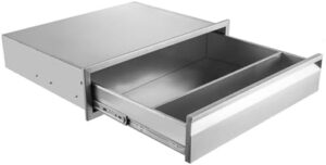 Here is the meta description:

Discover a sleek outdoor kitchen experience with these stainless steel single BBQ drawers featuring 30"W x 6.5"H x 23" D access drawers, perfect for grilling and storage.