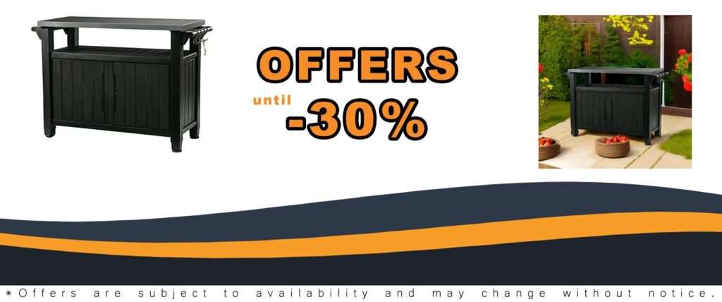 Keter Unity XL Portable Outdoor Table with Stainless Steel Top