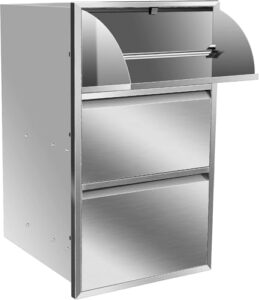 Discover the ultimate outdoor kitchen experience with our stainless steel BBQ island drawers. Triple access points and flush mount design provide effortless storage for your grilling essentials, perfect for any backyard or patio setup. Save big on this must-have BBQ accessory!