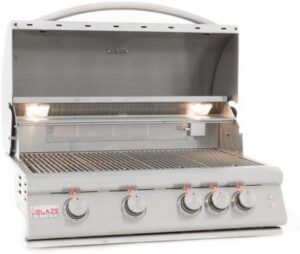Savor the great outdoors with the Blaze Grills 32 Inch 4-Burner LTE Natural Gas Grill, featuring a made-in-USA combination door/drawer package deal for effortless cooking and storage. Enjoy gourmet results without breaking the bank - buy now and save big!