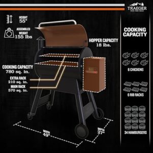 Here is the generated SEO meta description:

"Master outdoor cooking with the Traeger Pro 780 Wood Pellet Smoker Grill, featuring WiFi connectivity and temperature control. Perfect for BBQ enthusiasts, this grill combo offers 6-in-1 versatility and a large 780 sq inch grilling area."