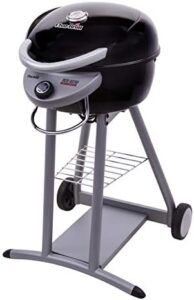 Experience the ultimate outdoor cooking experience with Char-Broil's Patio Bistro TRU-Infrared Electric Grill, featuring a durable and easy-to-clean design, 10-pack of aluminum drip pans included.