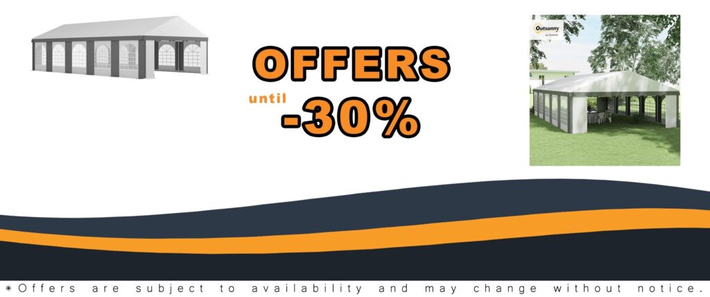 Outsunny 20x33 Heavy Duty Party Tent with Removable Sidewalls