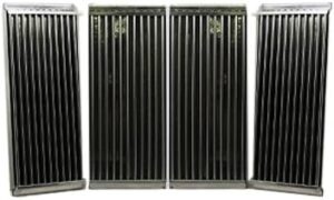 Upgrade your grilling experience with this Stamped Stainless Steel Cooking Grid Replacement set of 4, designed for Charbroil and Kenmore gas grill models. Perfect for easy cleaning and durability.
