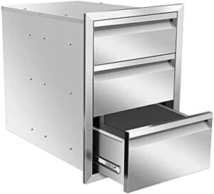 Here is the generated meta description:

"Elevate your outdoor cooking with this stainless steel BBQ drawer, featuring a heavy-duty design and durable construction for all-season use."