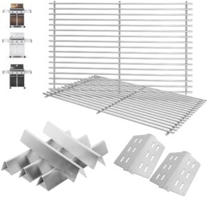 "Enhance your Weber Genesis grill experience with our replacement parts for the E330 series. Includes Flavorizer Bars, Grill Grate, and Heat Deflector for efficient cooking."