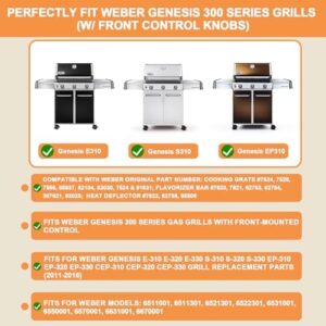 "Enhance your Weber Genesis grill experience with our replacement parts for the E330 series. Includes Flavorizer Bars, Grill Grate, and Heat Deflector for efficient cooking."
