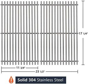 Elevate your grilling game with Hongso 17.25" Grill Grates for Weber Spirit series and Genesis models, featuring SUS304 steel rods for durability and rust resistance. Upgrade your BBQ experience without breaking the bank, with discounts available!