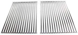 Upgrade your backyard BBQs with the MHP Gas Grill Stainless Steel Cooking Grate Set, designed for WNK TKJ 24" x 15.75" grills, perfect for sizzling burgers and hot dogs.