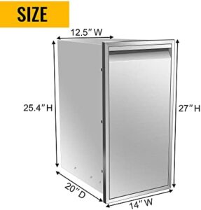 Discover the ultimate outdoor kitchen trash solution: a built-in stainless steel double drawer with 2 spacious bins and pull-out tray, perfect for BBQ islands and grill stations.