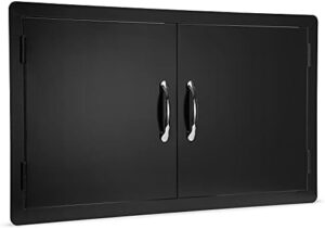 Here is the optimized meta description:

"Enhance your outdoor kitchen with Stanbroil's flush mount vertical double door access door, perfect for grilling stations or commercial BBQ islands. 36W x 21H inch black design fits seamlessly into any exterior space."