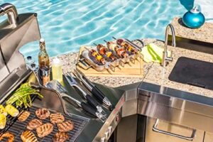 Elevate your outdoor cooking with the Char-Broil Medallion Series Modular Outdoor Kitchen featuring stainless steel corners, modular design and easy assembly. Perfect for entertaining!