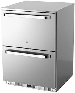 Here is the meta description:

"Keep drinks cold and within reach with this 24 Inch outdoor drawer refrigerator. Store up to 186 cans in its 5.47 cu. ft. capacity, perfect for backyard gatherings. ETL & NSF7 certified for safety."