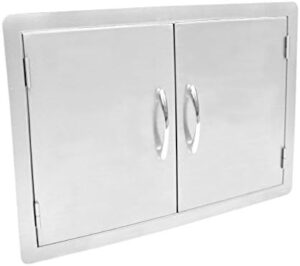 Enhance your outdoor cooking experience with Stanbroil's stainless steel double access door, perfect for adding storage and convenience to your outdoor kitchen, measuring 30 inches.