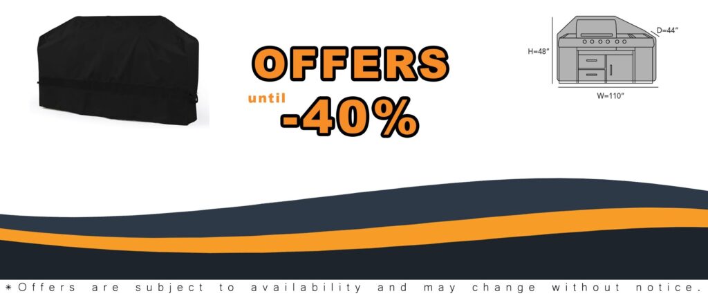 Weather Resistant Outdoor Cover for Large Island Grills - Elite 300D Polyester