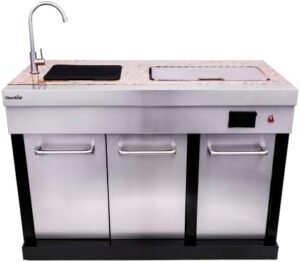Here is the generated SEO meta description:

"Upgrade your outdoor kitchen with the Char-Broil Medallion Series Modular Entertainment Module, featuring stainless steel construction and modular design for easy setup."
