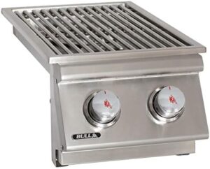 Discover the Bull Stainless Steel Slide-In Double Side Burner, perfect for grilling enthusiasts. Enjoy 2 powerful burners and liquid propane compatibility.