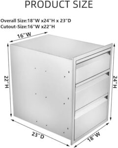 Here is the generated SEO meta description:

"Discover flush mount grilling drawers for your outdoor kitchen, featuring stainless steel construction and triple BBQ compartments. Perfect for cooking enthusiasts, ideal for backyard gatherings."