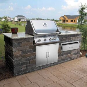 Discover the ultimate outdoor kitchen solution! This stainless steel drawer features a flush mount design, perfect for weatherproofing your grill station. Dimensions: 30" W x 10" H x 23" D.
