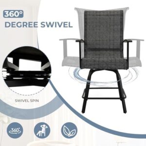 Enhance your outdoor dining experience with this Counter Height Swivel Bar Stools Set of 6, featuring a sturdy design and comfortable seating for BBQ island gatherings. Perfect for patio kitchens!
