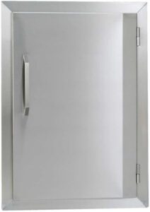 Maximize your outdoor kitchen's organization with the Bullet by Bull Single Door Storage, a stainless steel drop-in solution perfect for BBQ islands.