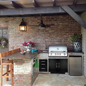 Enhance your outdoor kitchen with the Gecheer Triple Barbecue Storage Drawer, featuring triple storage space and a flush mount design for 14.8" W x 21.4" H x 23.3" D storage. Perfect for BBQ island, patio grill station, or outside cabinet.