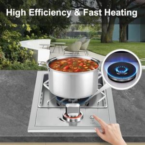 "Upgrade your outdoor grilling experience with these single side burners featuring 15,000BTU natural gas and sturdy 304 stainless steel construction, perfect for BBQ island kitchens. Limited time offer: receive a discount on this kit!"