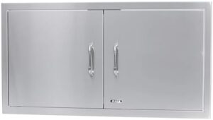 Unlock a premium outdoor kitchen experience with the 38" Double Door BBQ Island featuring reveal design and high-quality components, perfect for backyard gatherings. Enjoy spacious storage and modern style.