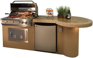 "Transform your outdoor gatherings with the Maui BBQ Island Outdoor Kitchen, featuring a spacious cooking area and ample storage for utensils and accessories."