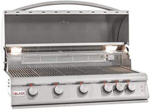 Discover the ultimate backyard grilling experience with this LTE 40-Inch 5-Burner Built-in Natural Gas Grill featuring a rear infrared burner and grill lights. Perfect for outdoor gatherings!