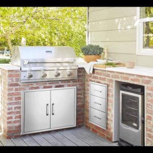 Discover the ultimate outdoor kitchen drawers, featuring 3 stainless steel compartments and a sleek design. Perfect for BBQ islands and kitchens. Enhance your outdoor entertaining space with this versatile drawer.