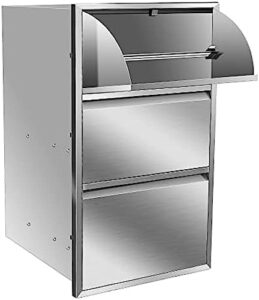 Here is the optimized meta description:

"Upgrade your outdoor kitchen with these stainless steel BBQ drawers, featuring a flush mount design and recessed handle. Perfect for grill stations or islands."