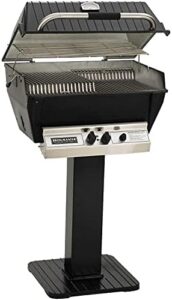 "Upgrade your outdoor cooking experience with the Broilmaster P3-XFN Premium Natural Gas Grill, featuring a compact design and black patio post. Perfect for small spaces, this grill offers great value with its affordable price and excellent performance."