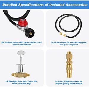 Elevate your outdoor gatherings with the Skyflame LP Burner Connection Kit, featuring a spark ignition kit for effortless flame start. Perfect for campfires and backyard get-togethers, this kit includes everything needed to connect your fire pit gas burner.