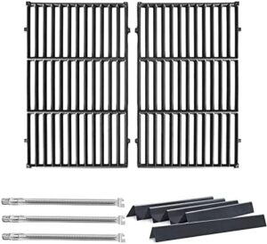 "Upgrade your Weber Genesis grill with Hongso's premium grill grates, flavorizer bars, and burner tubes for E-310, E-320, E-330, EP-310, EP-320, EP-330 models. Perfect fit for 2011-2016 units with front control knobs."