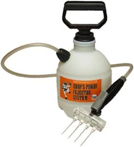 Elevate your grilling game with Chop's Power Meat Injector System, perfect for injecting marinades and flavors into meats. Boost your BBQ experience with this 1/2 gallon capacity device!