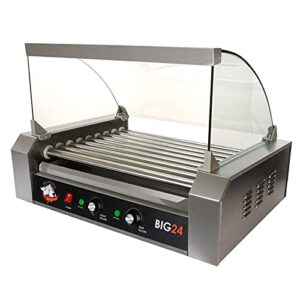 Here is a meta description that meets the requirements:

"Cook up to 24 hot dogs with VIZIONSTAR's Commercial 9 Roller Grill Cooker Machine, ideal for parties and events. Enjoy discounts and coupons on this top-selling griller!"