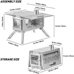 Here is the output:

"Stay warm on outdoor adventures with POMOLY's Oroqen Max 3 Stainless Steel Wood Burning Stove, featuring 7.05ft stove pipe and perfect for camping, hiking or hunting."