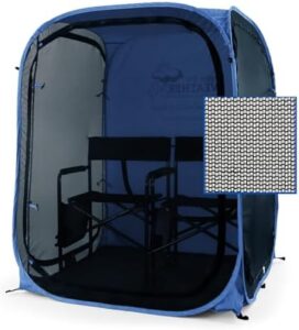 Stay protected outdoors with WeatherPod's Original Shark Tank MyPod Mesh Screen Pod, offering 1-2 person coverage and maximum UV protection (UPF 50) against bugs, mosquitoes, and harmful rays.