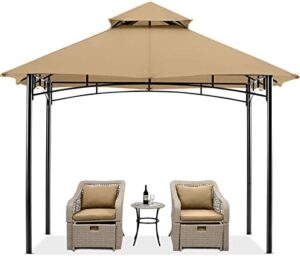 Discover a cozy outdoor retreat with the MASTERCANOPY 9x9 Gazebo for patios, featuring stable steel frame and beige design. Perfect for relaxing evenings or entertaining friends.