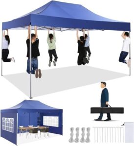 Here is the optimized meta description:

"Upgrade your outdoor events with this COBIZI Pop-up Canopy Tent 10x15, featuring heavy-duty construction, UPF 50+ waterproof material, and 4 sidewalls for ultimate protection. Perfect for weddings, parties, or commercial use."