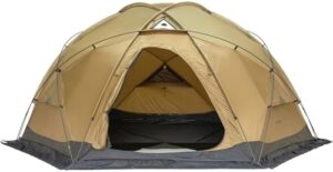 Here is the optimized meta description:

"Stay safe and warm with POMOLY's Dome Tent Camping Hot Tent, perfect for 1-2 people backpacking, hiking or hunting. Fireproof ground sheet included."