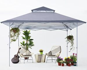 Large outdoor shade with instant setup, providing 169 sqft of coverage. Perfect for backyard gatherings or camping trips.