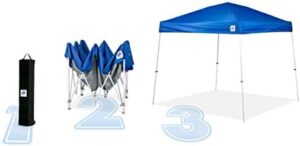 Here is the generated SEO meta description:

"Instantly set up your outdoor space with the E-Z UP Sierra II Pop Up Canopy in Royal Blue. 10' x 10' coverage and includes roller bag and 4-piece spike set for easy setup."