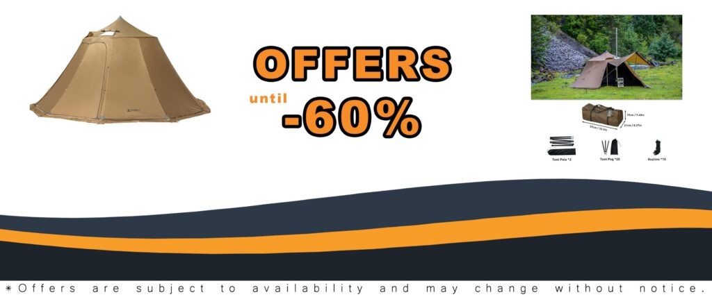 Outdoor Camping Hot Tent for 6 People Without Inner Tent and Ground Sheet